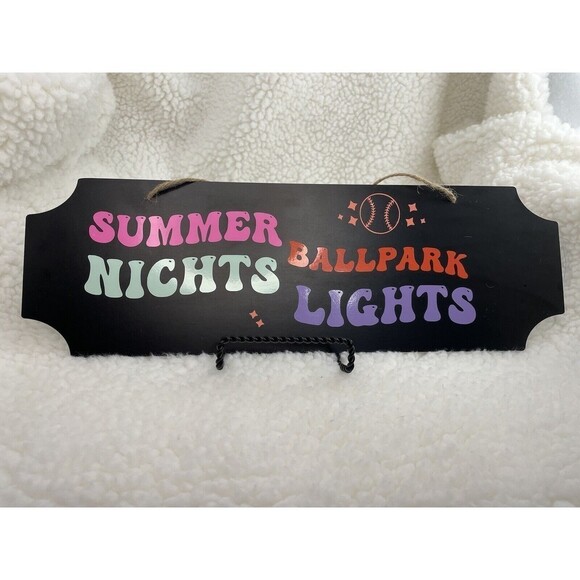 Homemade Summer Nights Ballpark Lights Sign.. - Picture 6 of 6